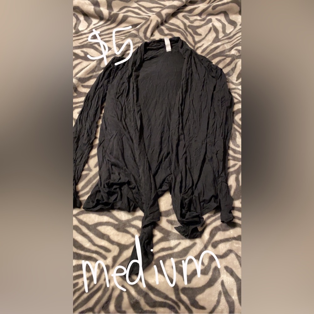 Black long sleeve cardigan